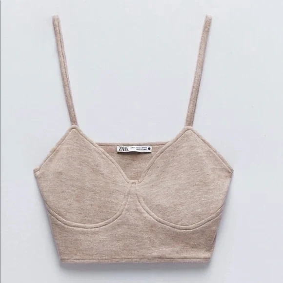 Zara crop tank top and cardigan set - Picture 1 of 7